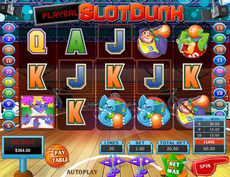 Slot machine Dunk